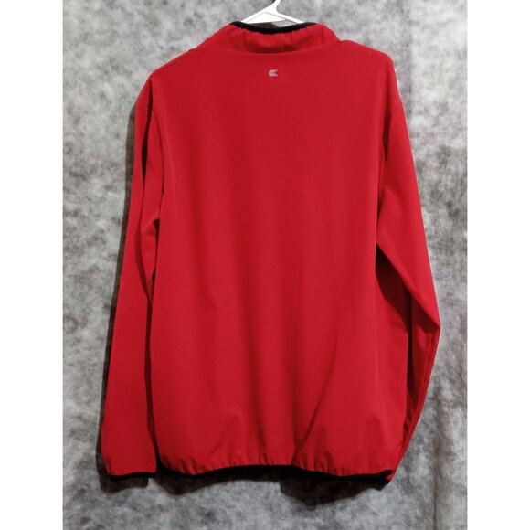 Nebraska Cornhuskers jacket windbreaker Sz L red patterned Colosseum - Picture 2 of 4